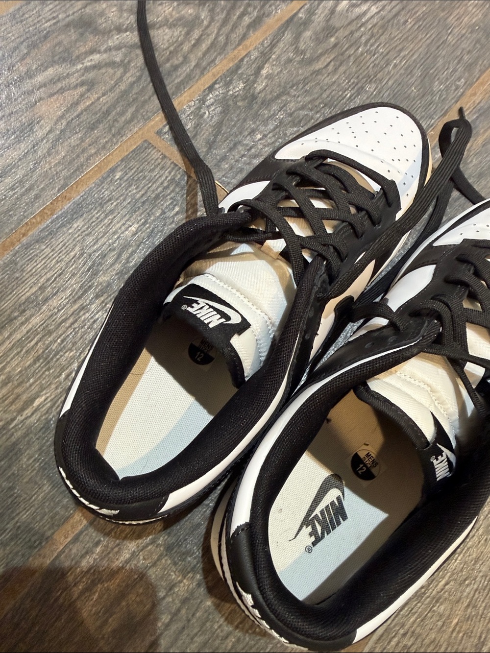 Nike Black and White Low-Top Swoosh Sneakers - Picture 2 of 4